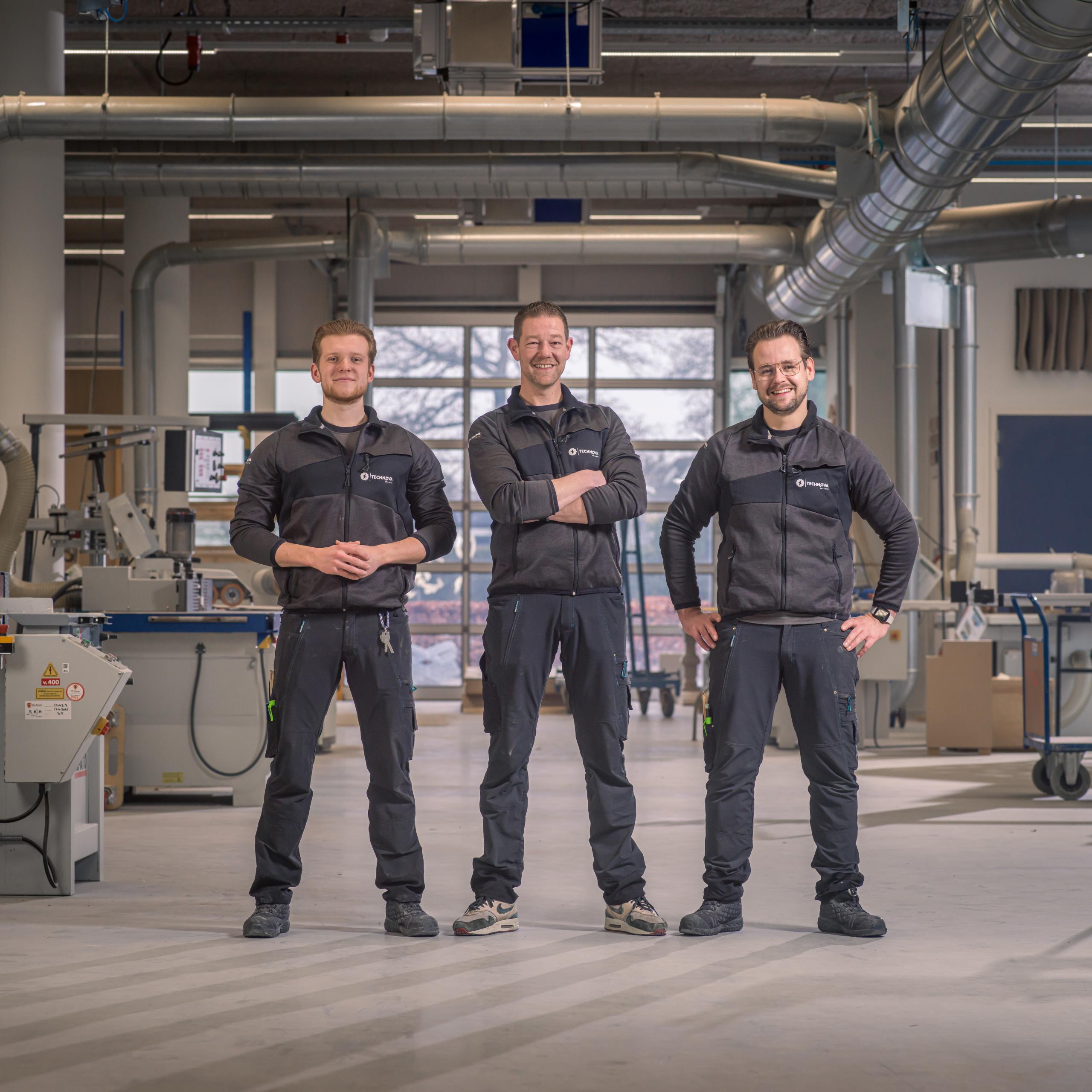 drie docenten bouwkunde op de foto